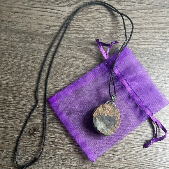 4️⃣for$20 new handmade purple amethyst crystal geode pendent necklace druzy - Picture 4 of 4